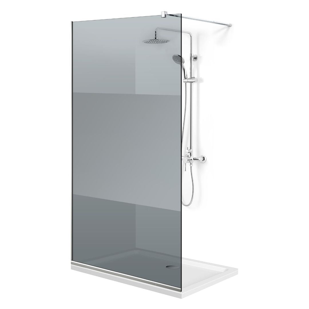 Paravan dus Walk-in, Perete dus Inox, #Gri #Szürke