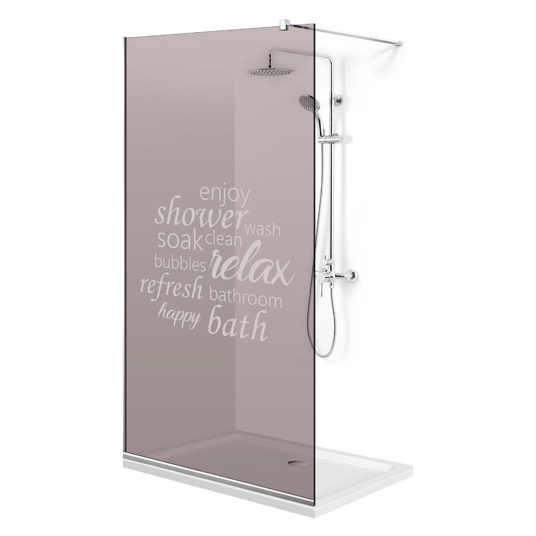 Paravan dus Walk-in, Perete dus Inox, #Bronz #Bronz
