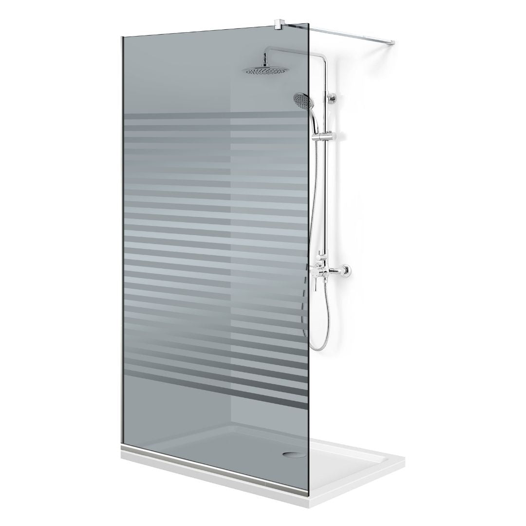 Paravan dus Walk-in, Perete dus Inox, #Gri #Szürke