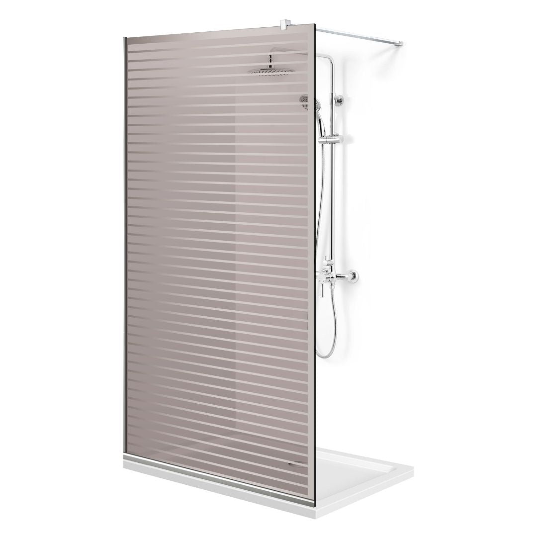 Paravan dus Walk-in, Perete dus Inox, #Bronz #Bronz