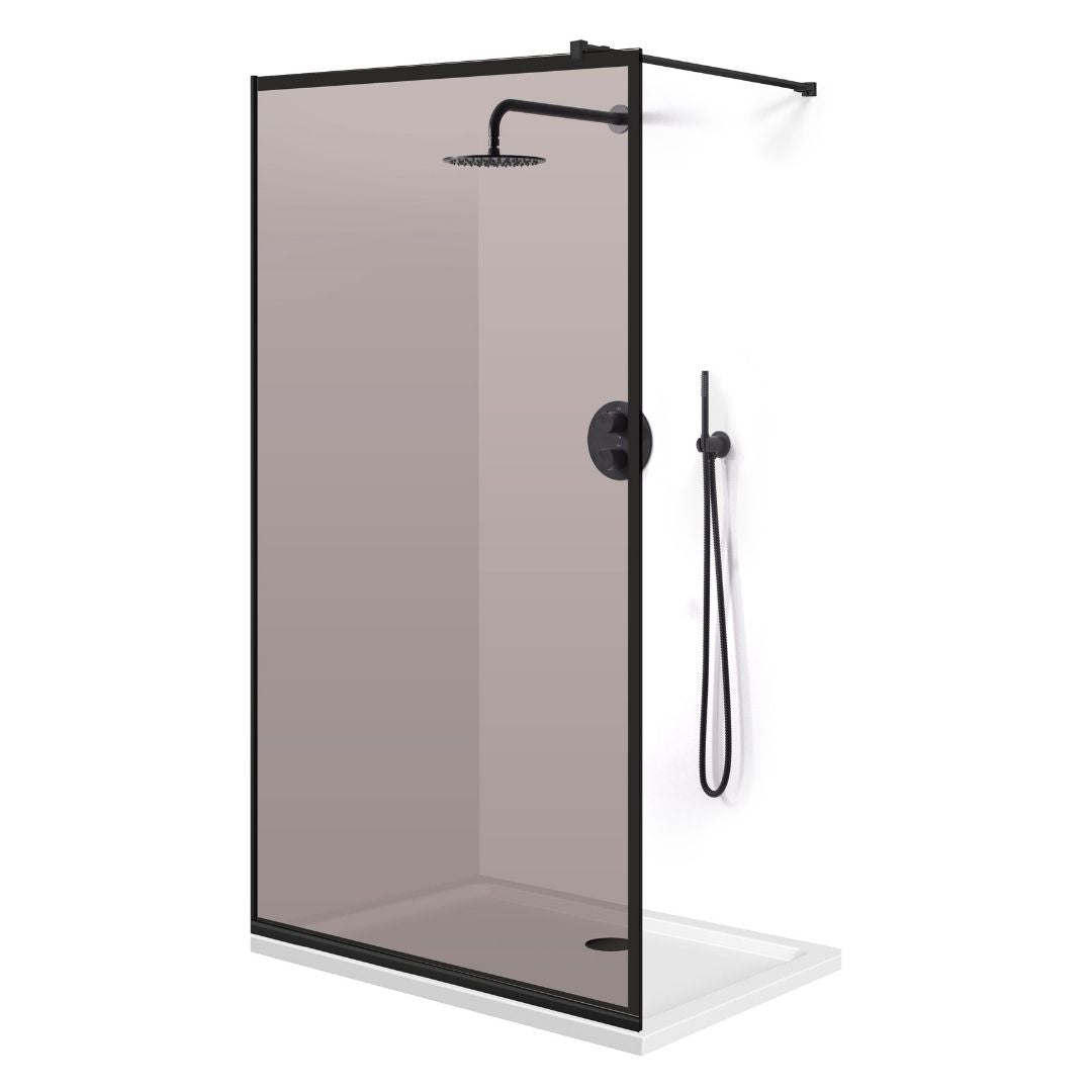 Paravan dus Walk-in, Perete dus Negru, #Bronz #Bronz