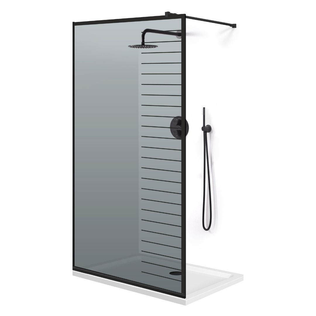 Paravan dus Walk-in, Perete dus Negru, #Gri #Szürke