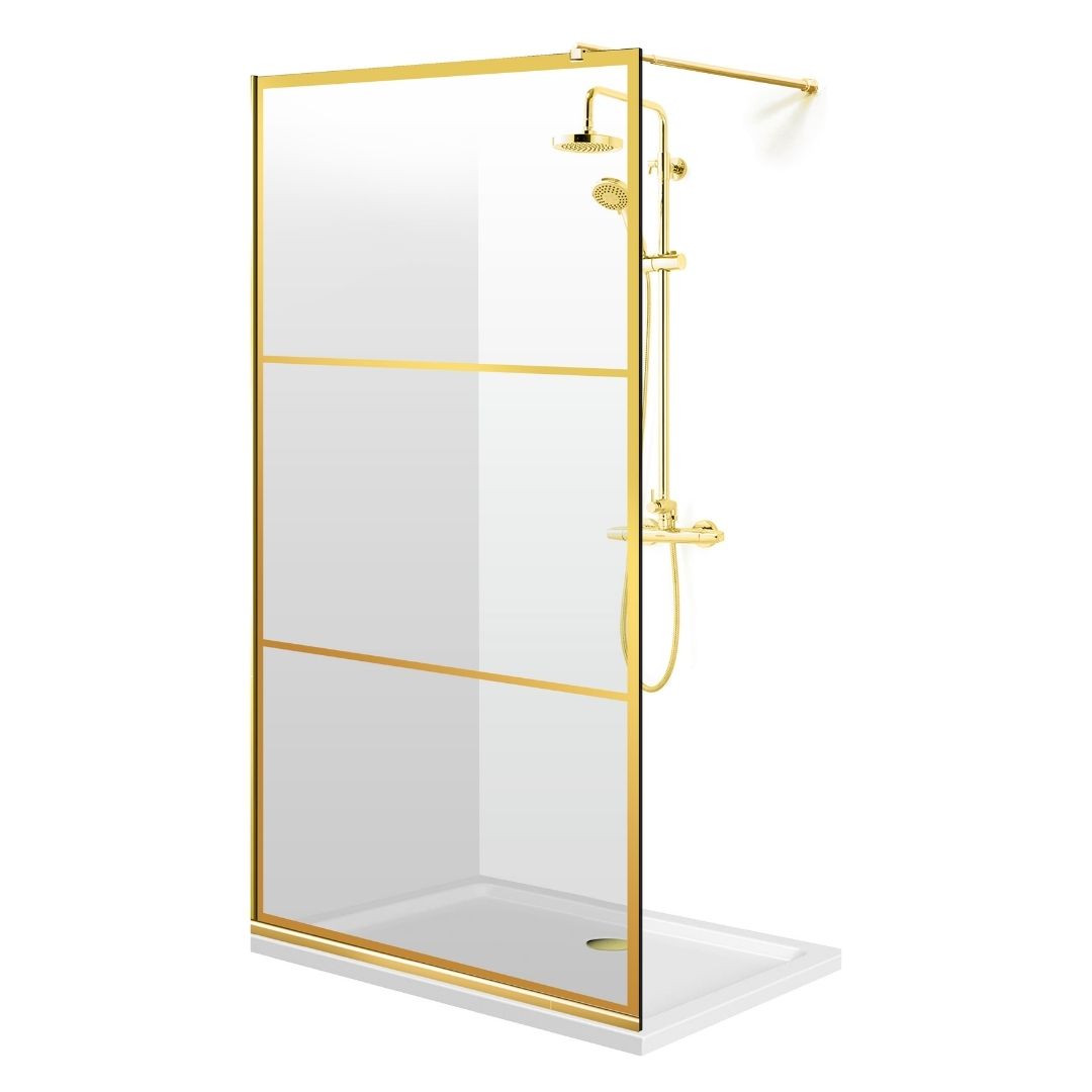 Parois de Douche Walk-in, Paroi de Douche Or, #Clair