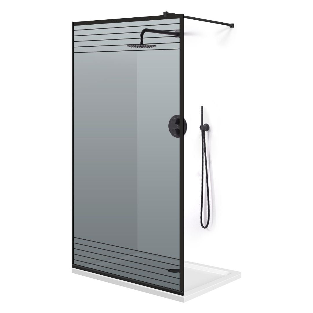 Paravan dus Walk-in, Perete dus Negru, #Gri #Szürke