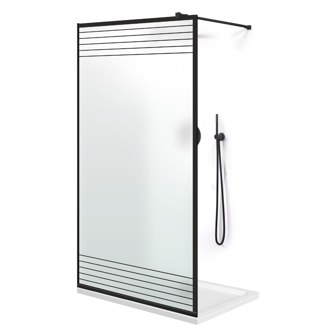 Paravan dus Walk-in, Perete dus Negru, #Mat #Matt