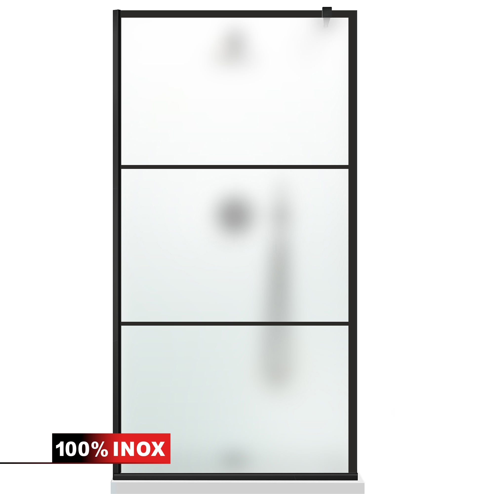 Paravan dus Walk-in, Perete dus Negru, #Mat #Matt