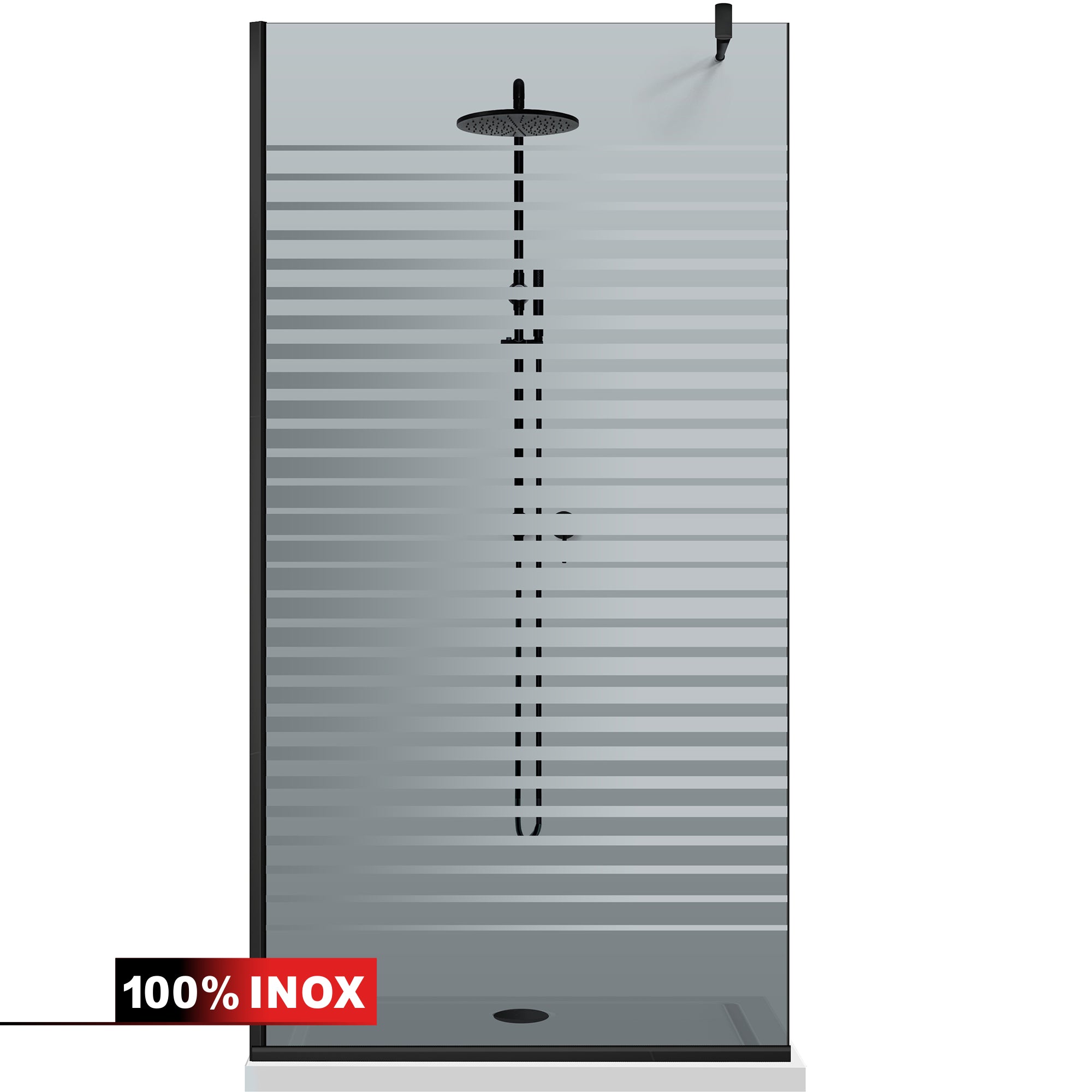 Paravan dus Walk-in, Perete dus Negru, #Gri #Szürke