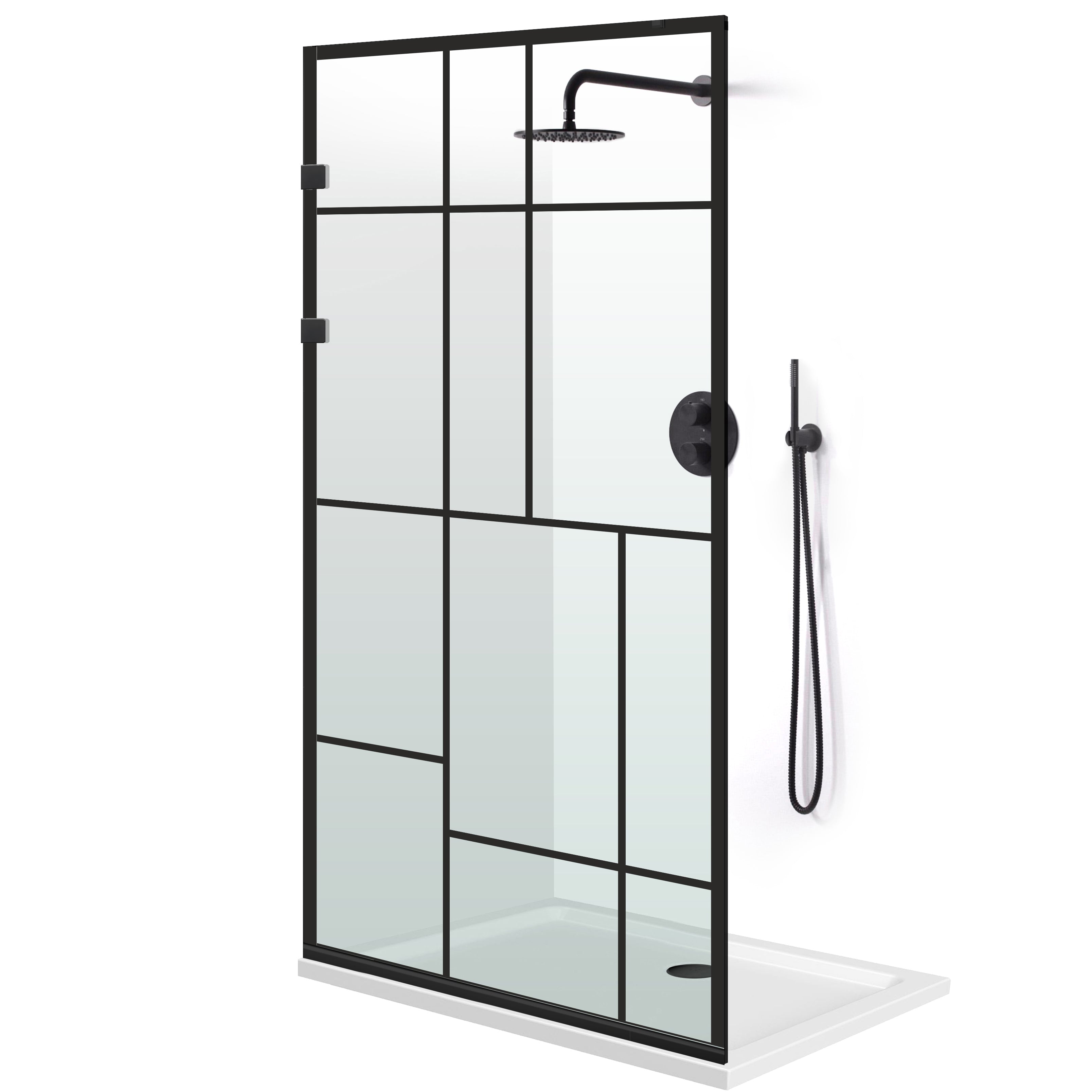 Paravan dus Walk-in, Perete dus Inox, #Clara #Víztiszta