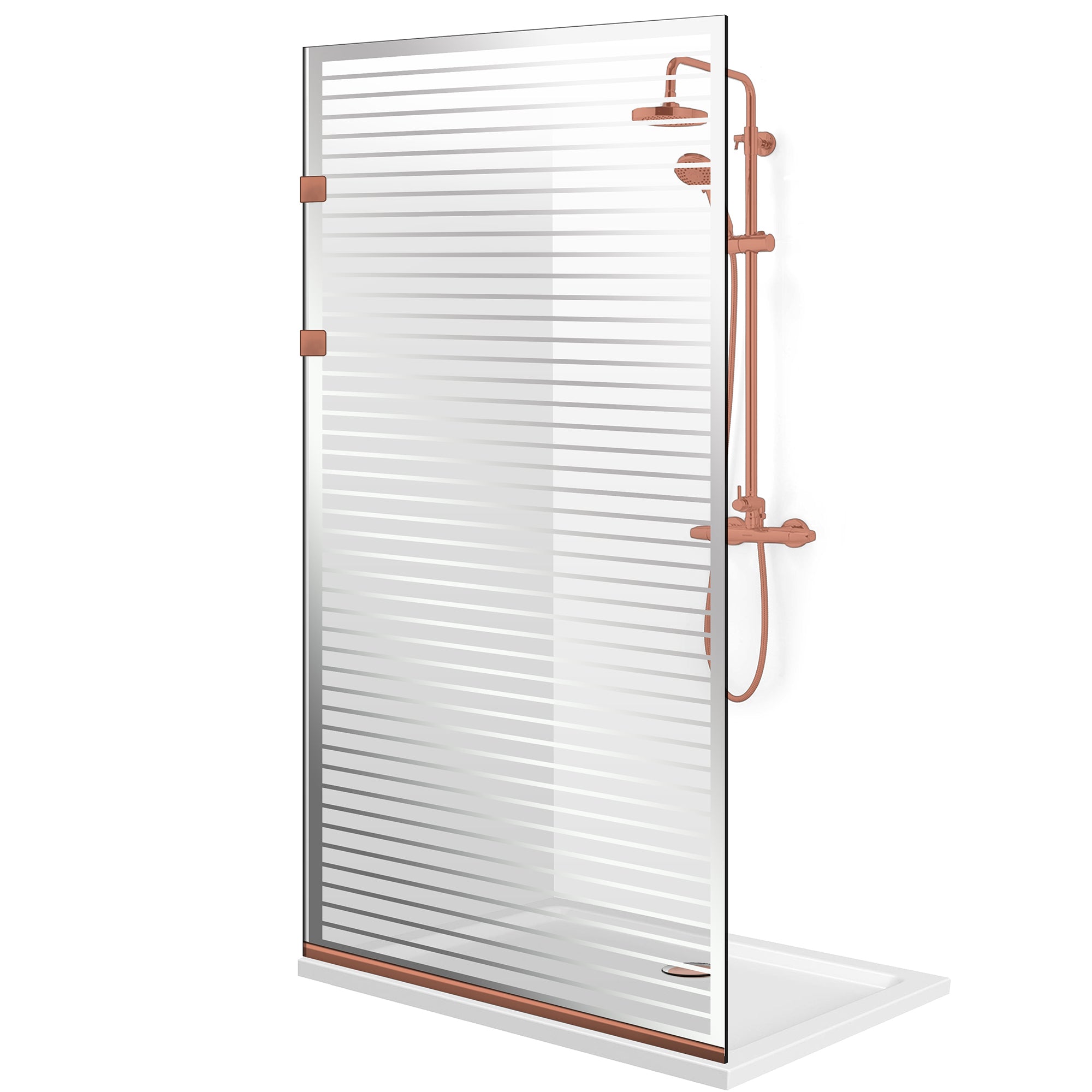 Paravan dus Walk-in, Perete dus Inox, negru mat, #Clara #Víztiszta