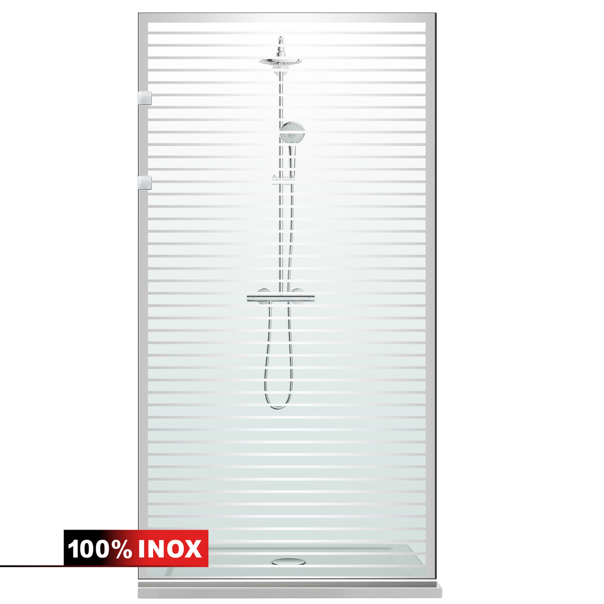 Parois de Douche Walk-in, Paroi de douche en Acier inoxydable, #Clair