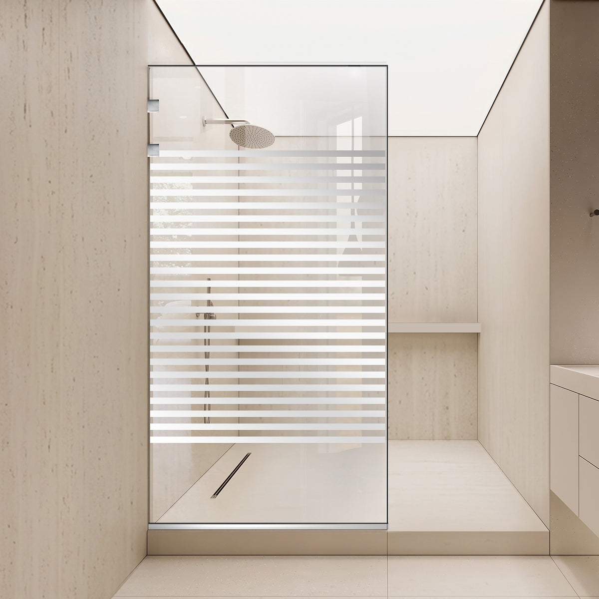 Parois de Douche Walk-in, Paroi de douche en Acier inoxydable, #Clair