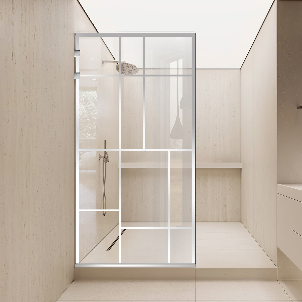 Parois de Douche Walk-in, Paroi de douche en Acier inoxydable, #Clair