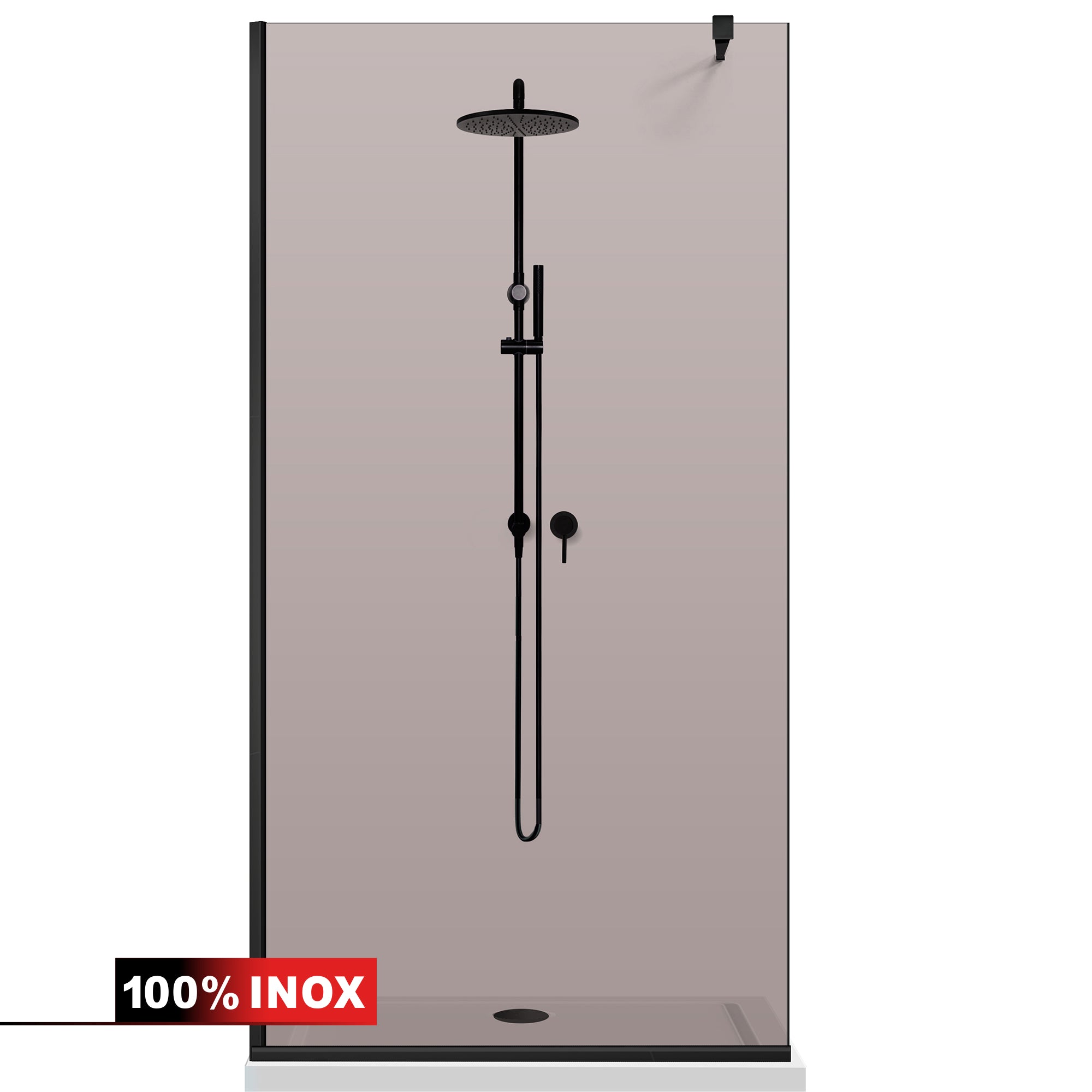 Paravan dus Walk-in, Perete dus Negru, #Bronz #Bronz