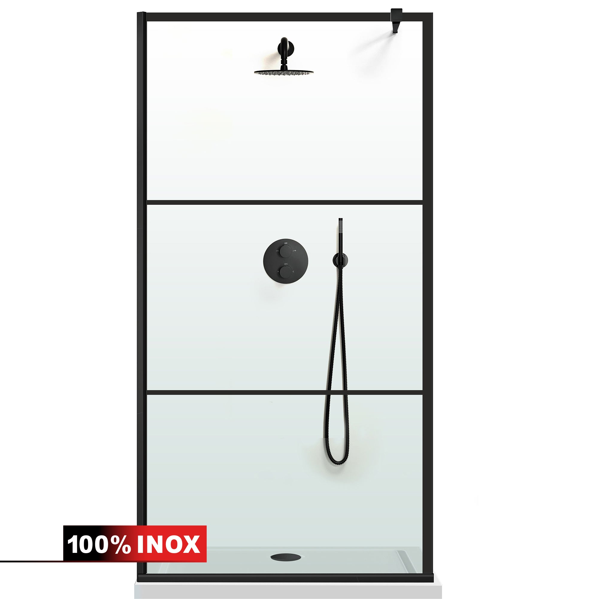 Paravan dus Walk-in, Perete dus Negru, #Clara