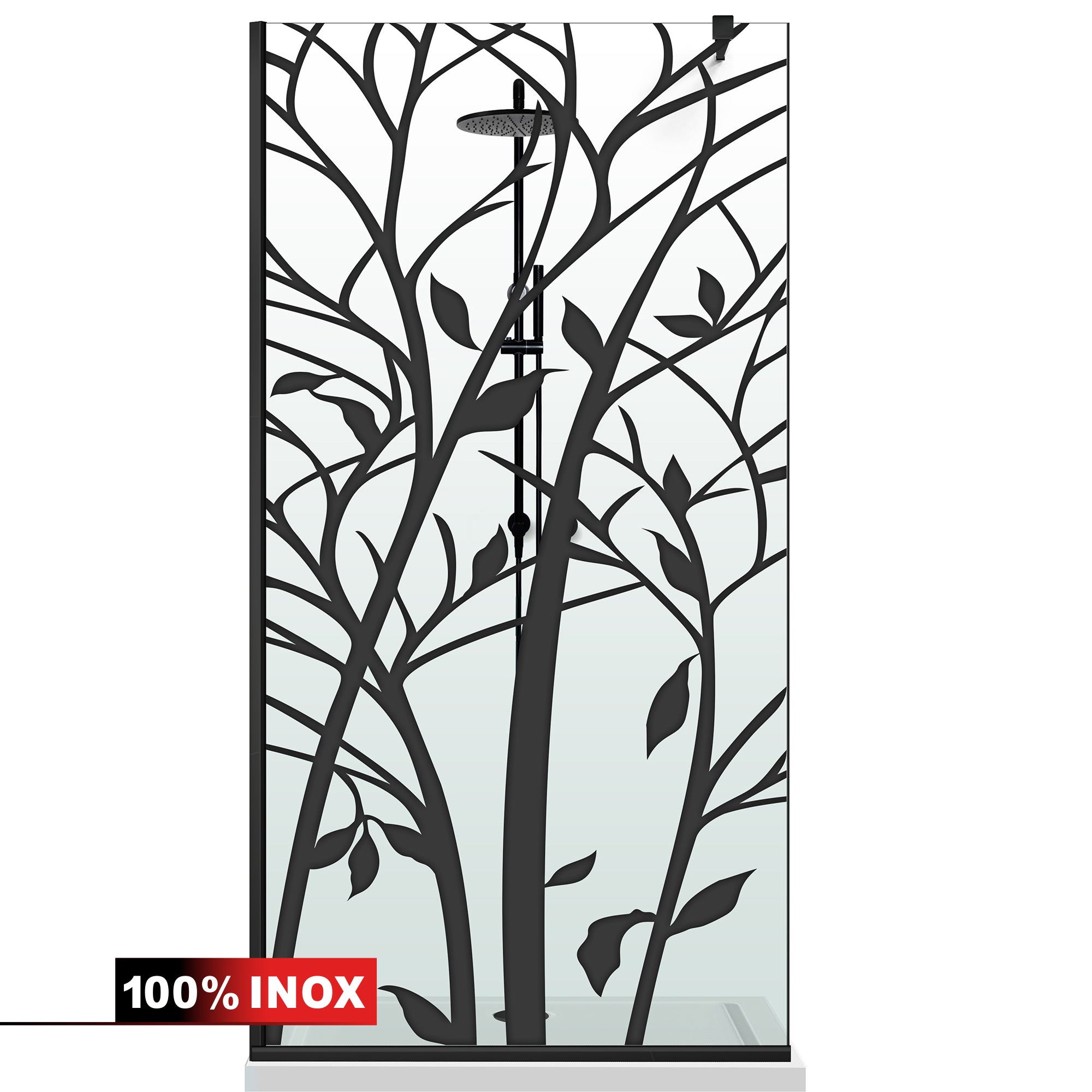 Paravan dus Walk-in, Perete dus Negru, #Clara #Víztiszta