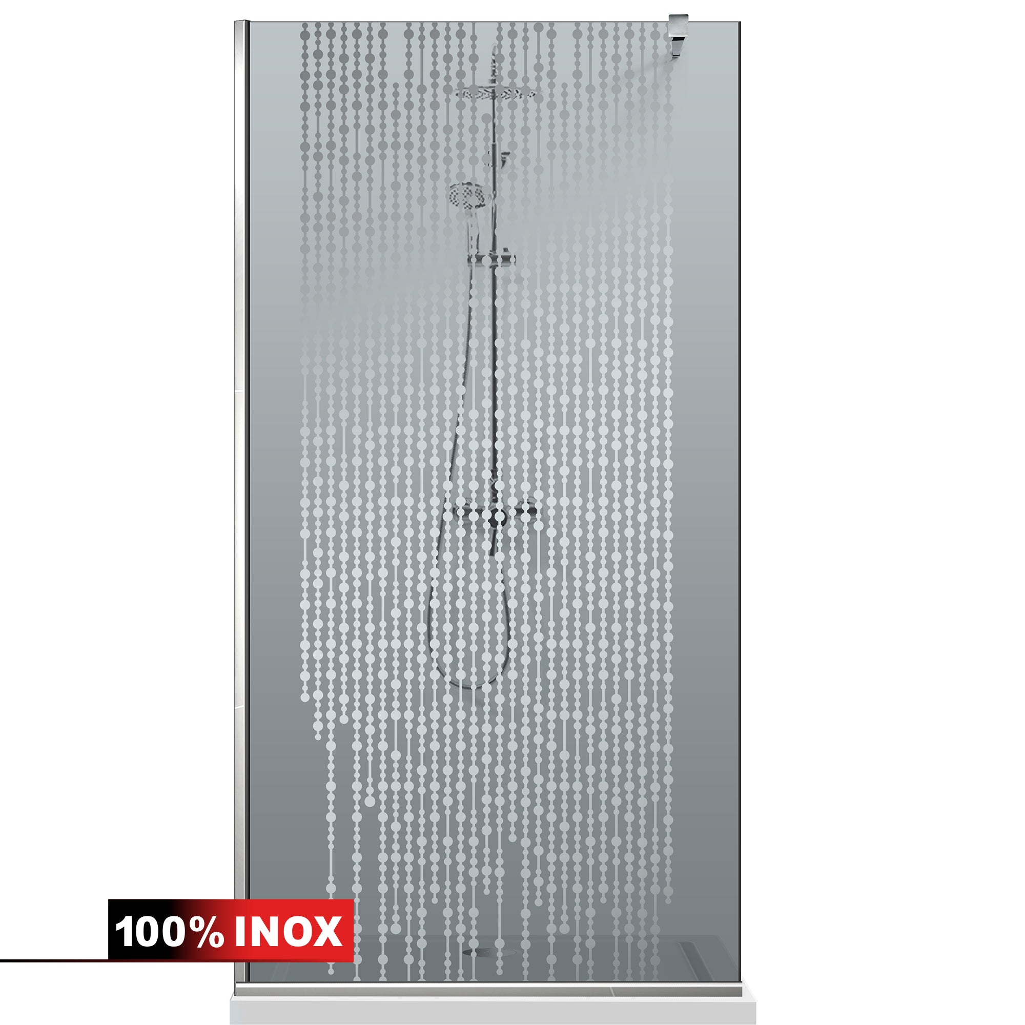 Paravan dus Walk-in, Perete dus Inox, #Gri #Szürke