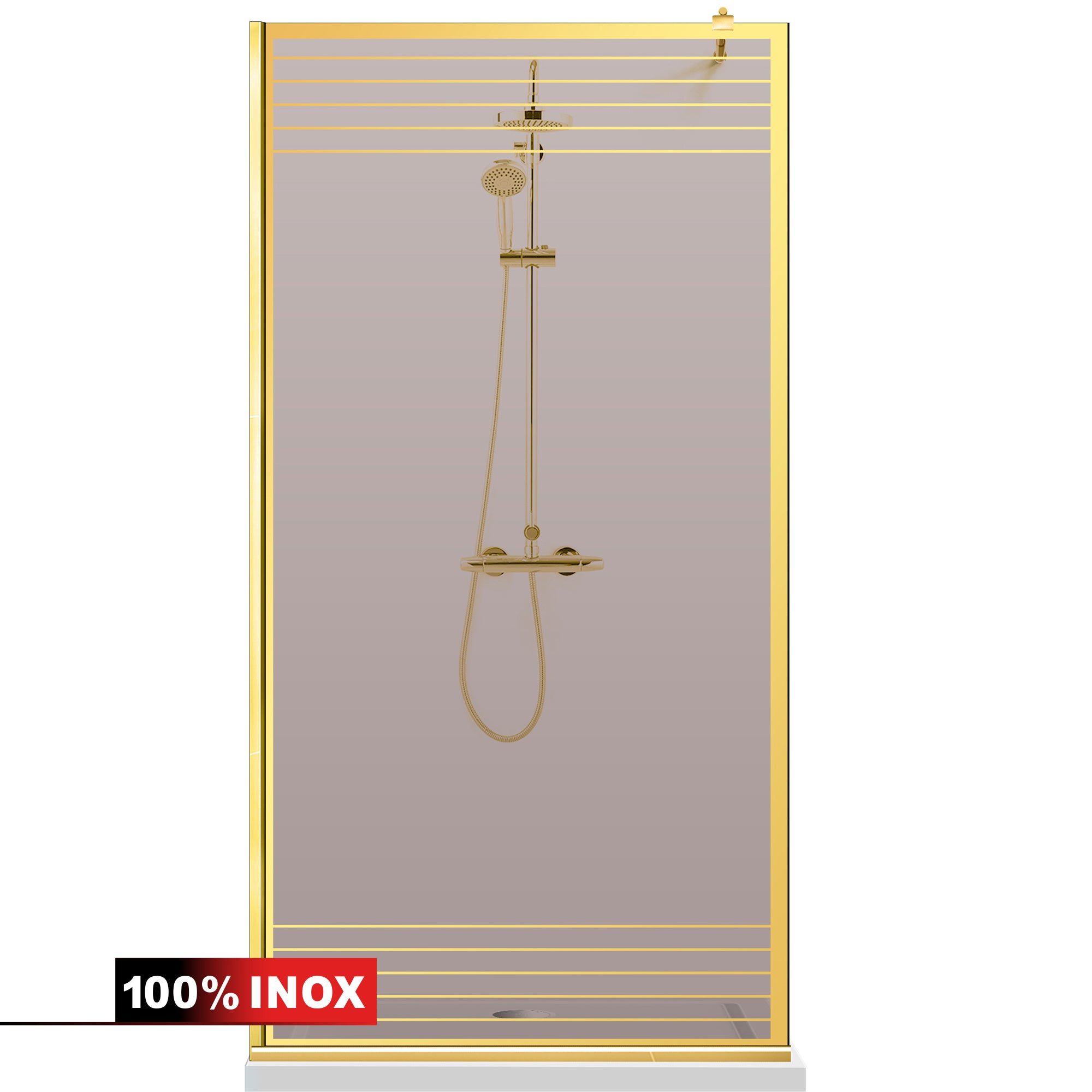 Paravan dus Walk-in, Perete dus Auriu, #Bronz #Bronz