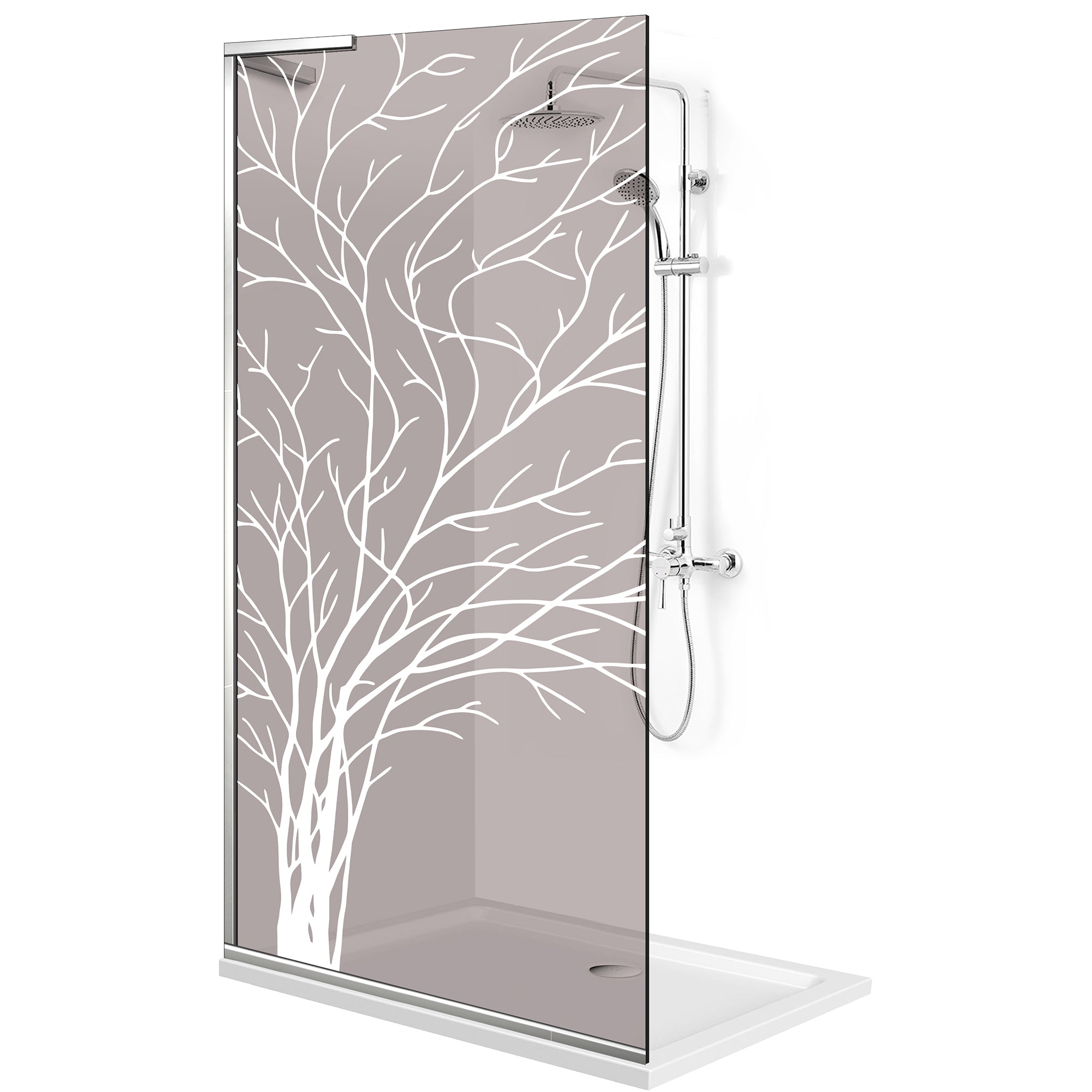 Paravan dus Walk-in, Perete dus Inox, #Bronz #Bronz