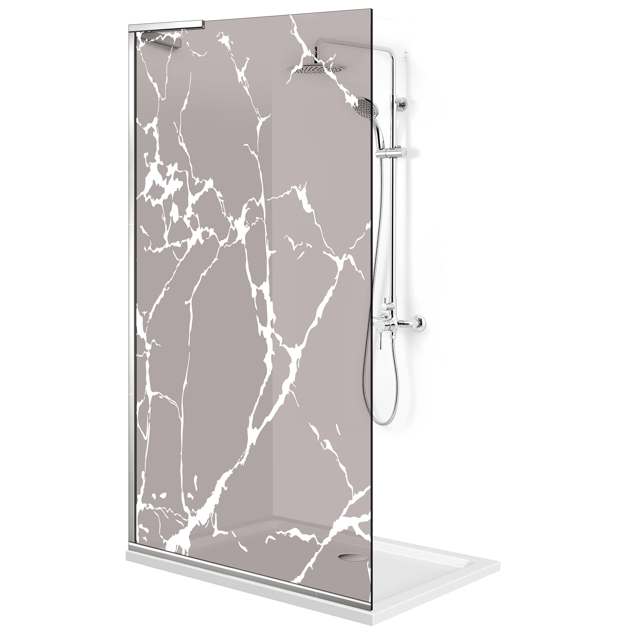 Paravan dus Walk-in, Perete dus Inox, #Bronz #Bronz