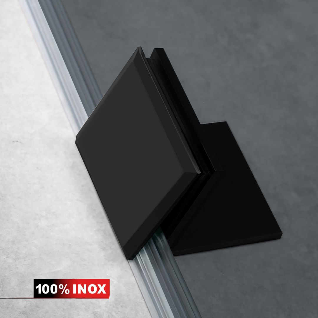 Parois de Douche Walk-in, paroi de douche en Acier inoxydable, noir mat #Gris