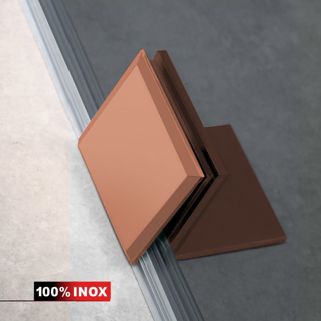 Shower Screens Walk-in, Stainless steel shower wall, copper #Grey