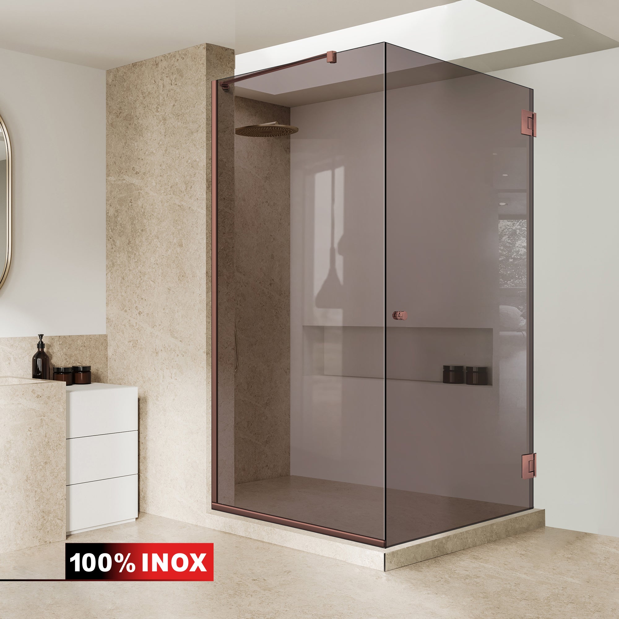 Cabina dus cu usa batanta #Bronz