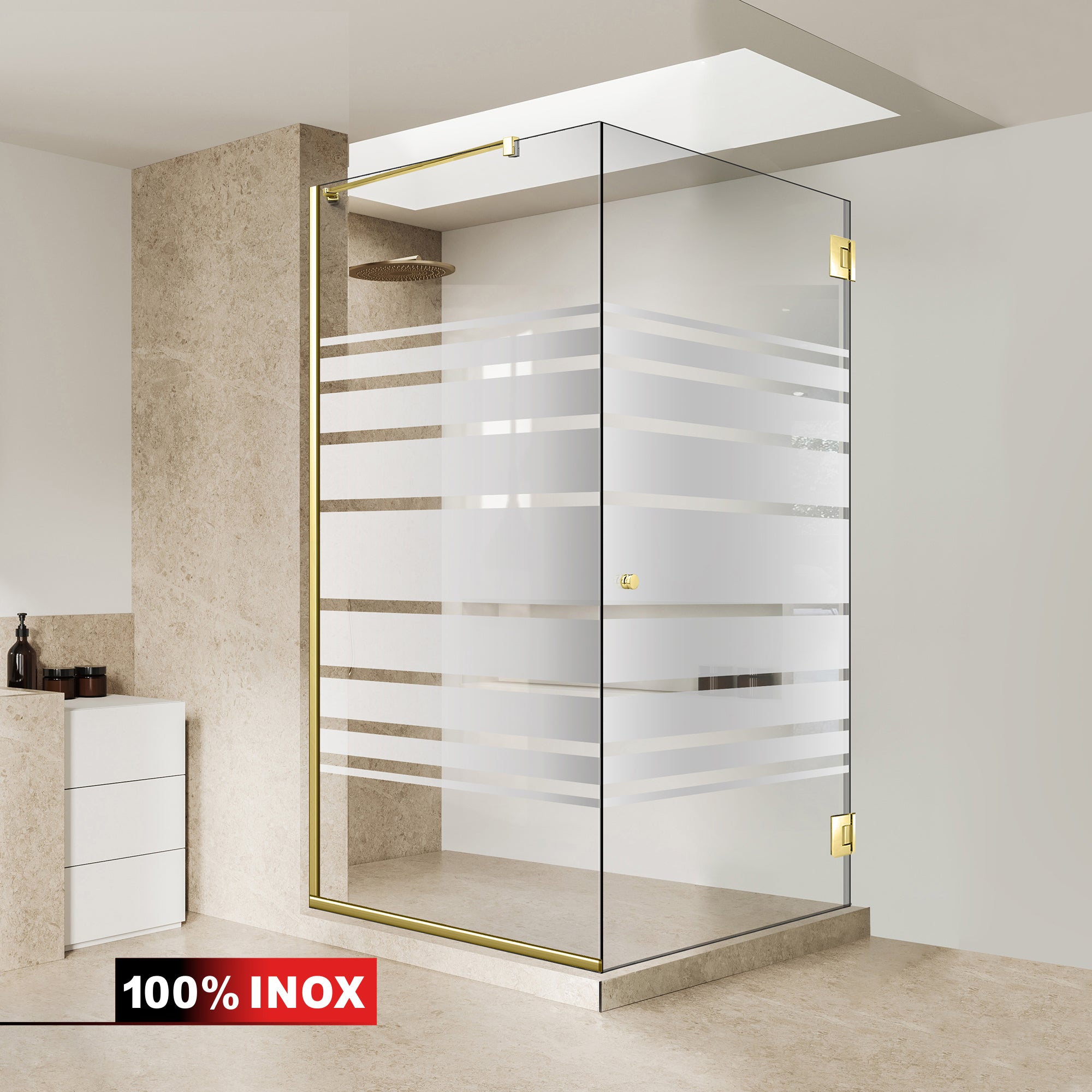 Shower enclosure with swing door #Clear