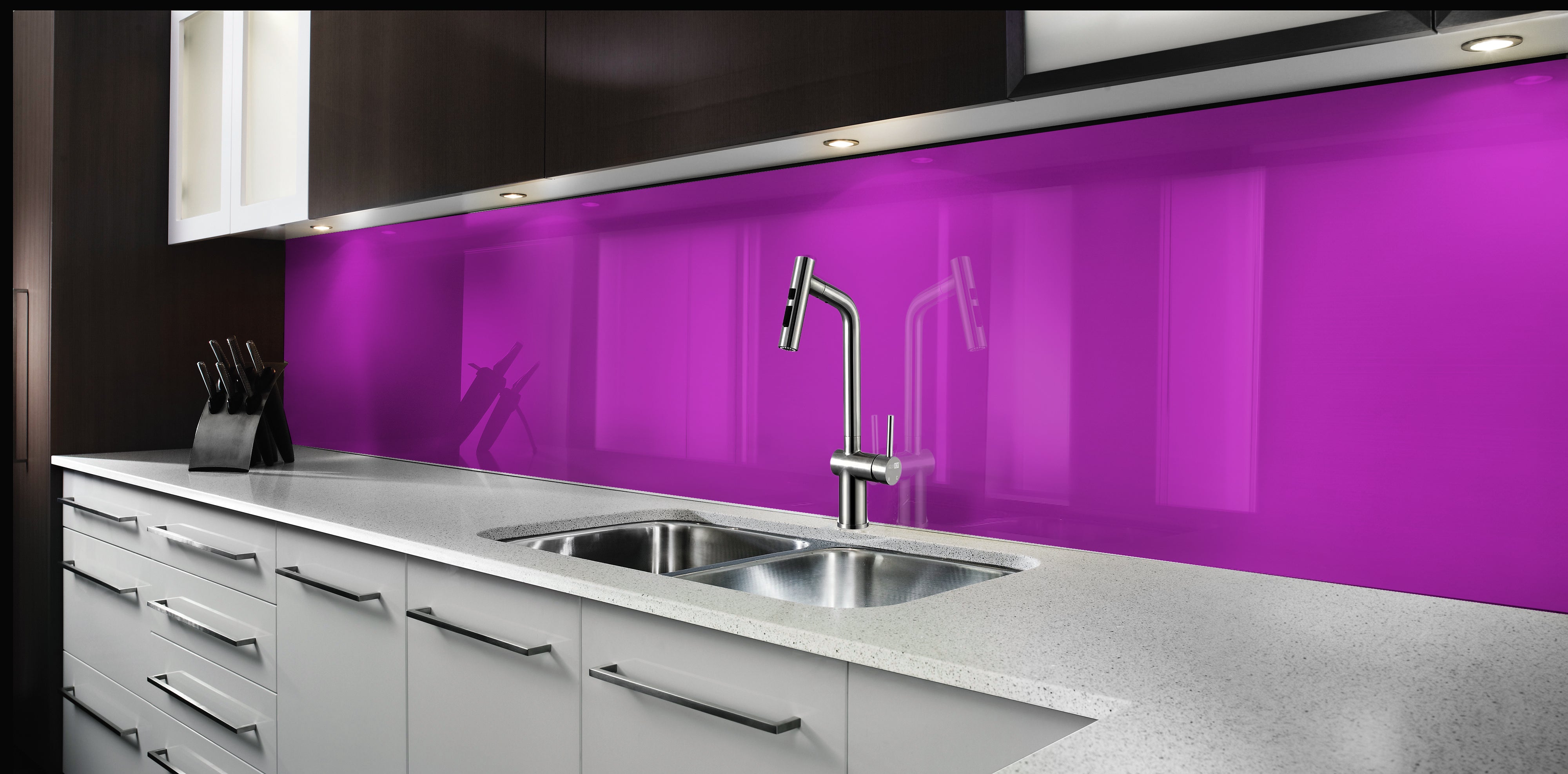Sticla vopsita bucatarie placari #PURPLEC