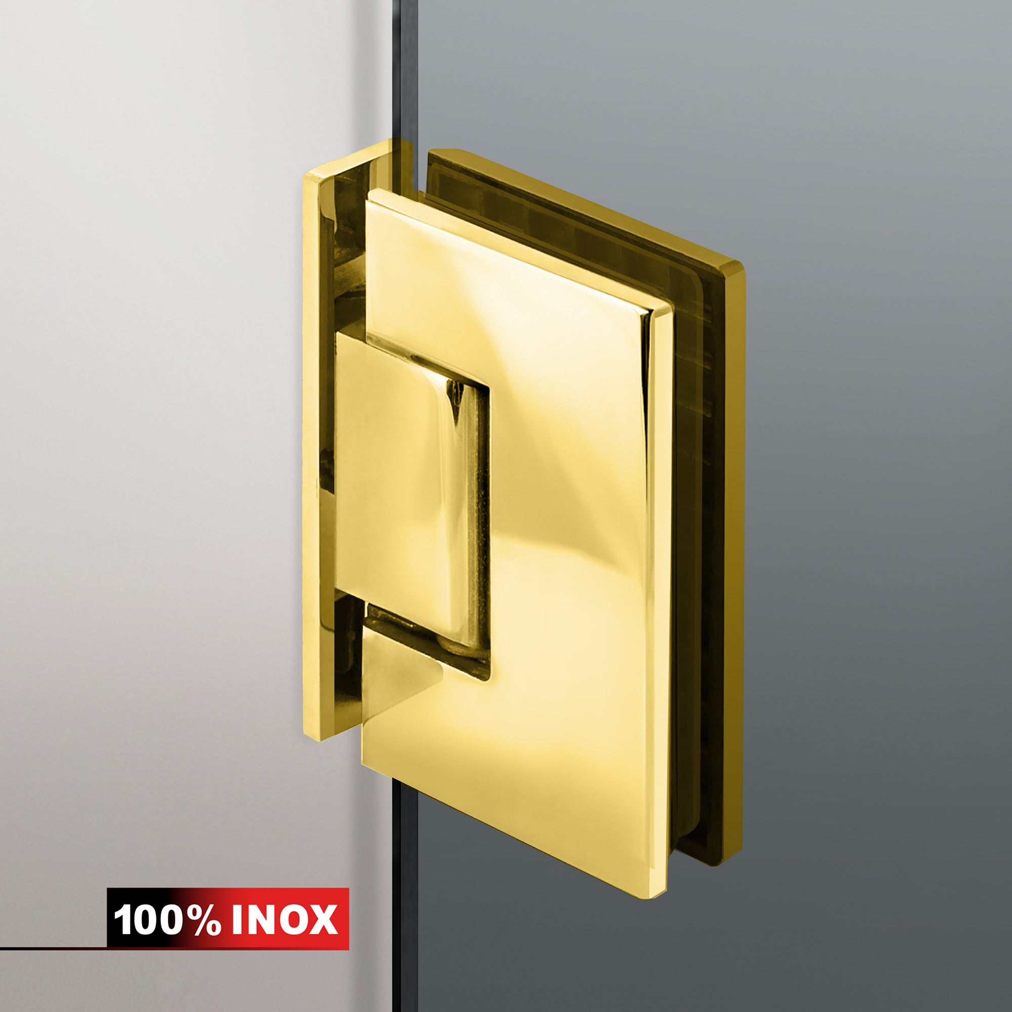 Hinged glass door gold, #Grey
