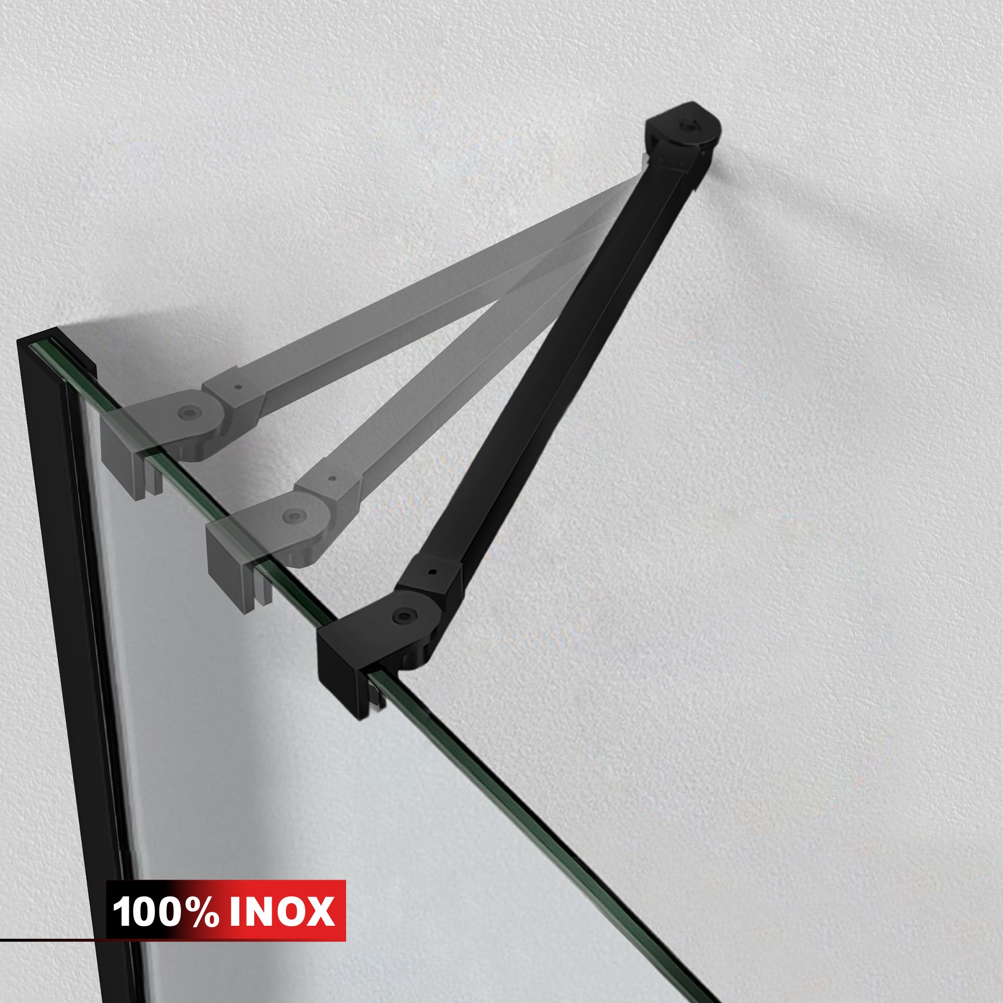 Cabine de douche avec porte battante #Clair