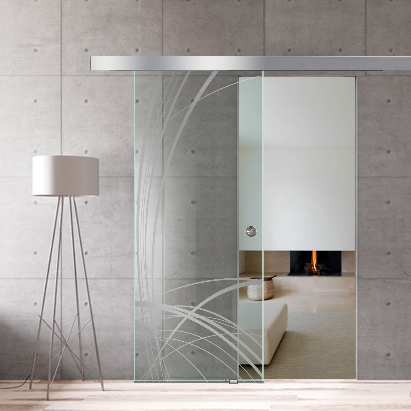 Usa sticla glisanta, Usa sticla interioara #Clara
