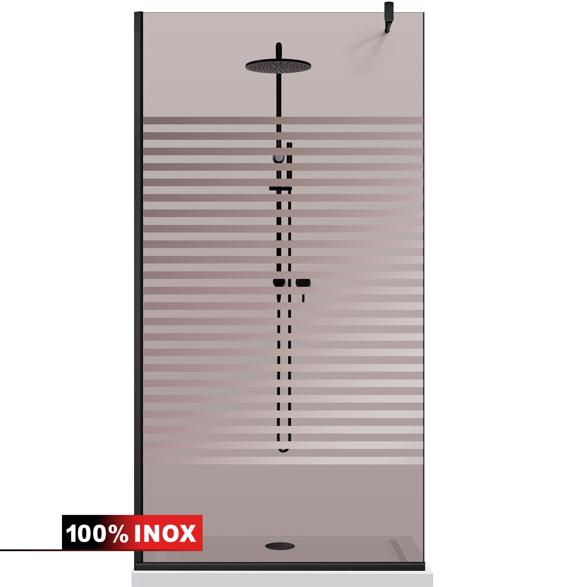 Paravan dus Walk-in, Perete dus Negru, #Bronz #Bronz