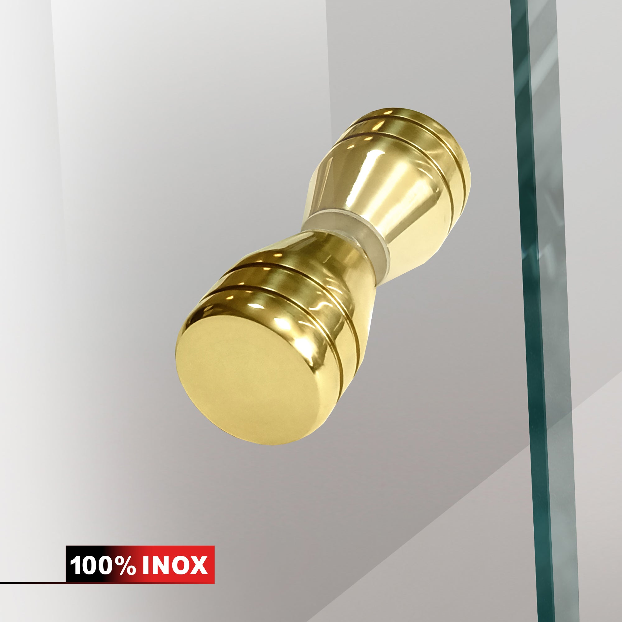 Hinged glass door gold, #Clear