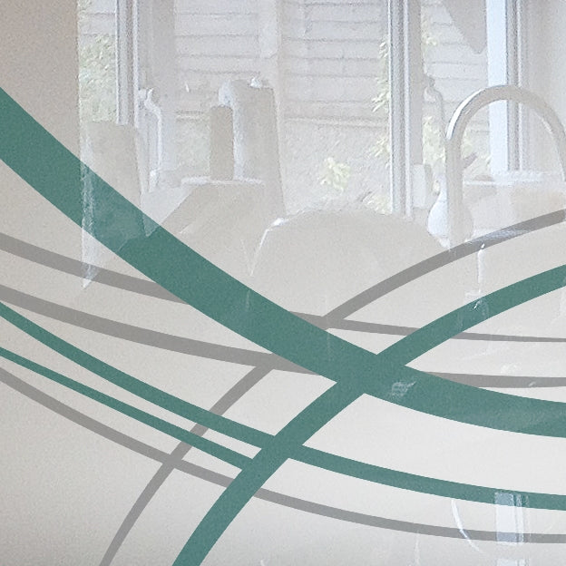 Verre peint pour revêtements de cuisine, modèle LINEFLOW1