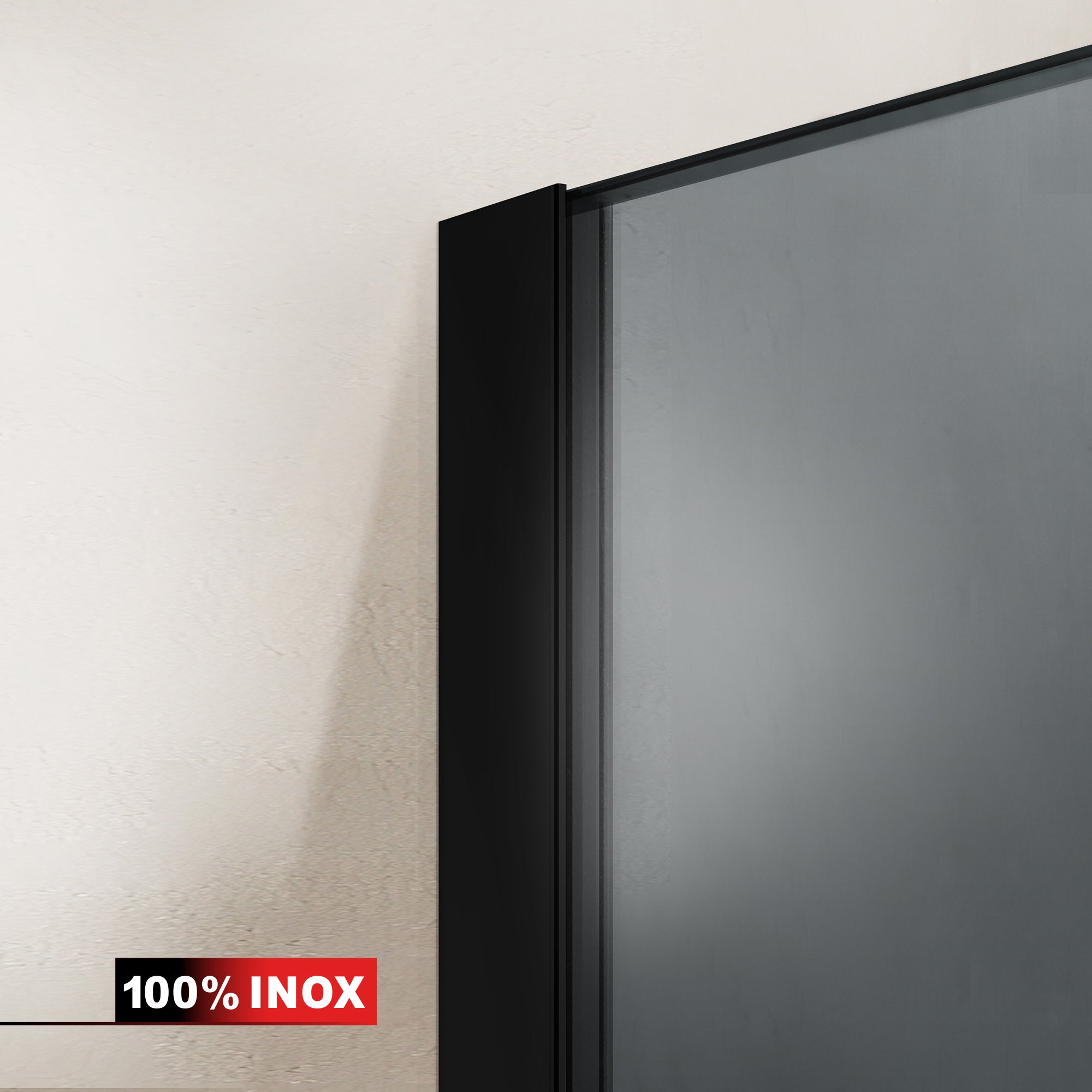 Cabine de douche avec porte battante #Gris