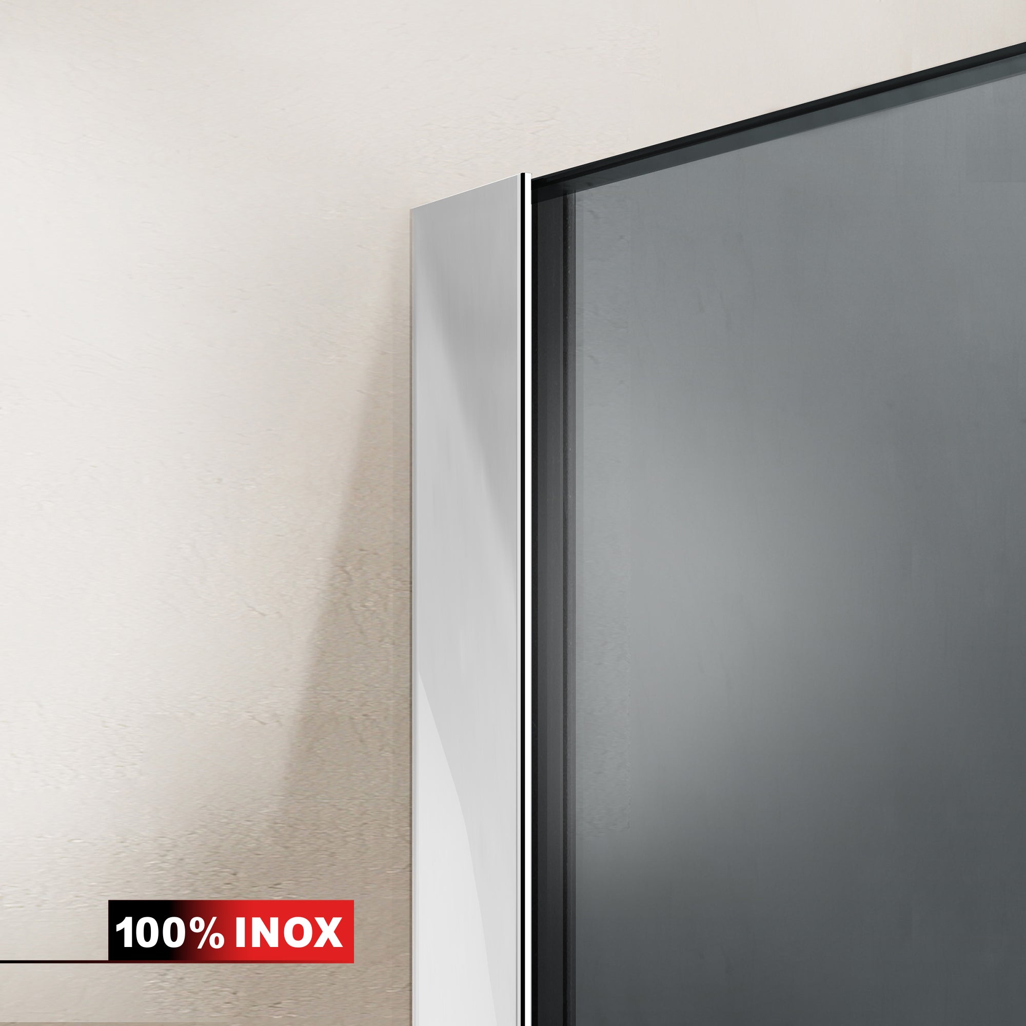 Cabine de douche avec porte battante #Gris