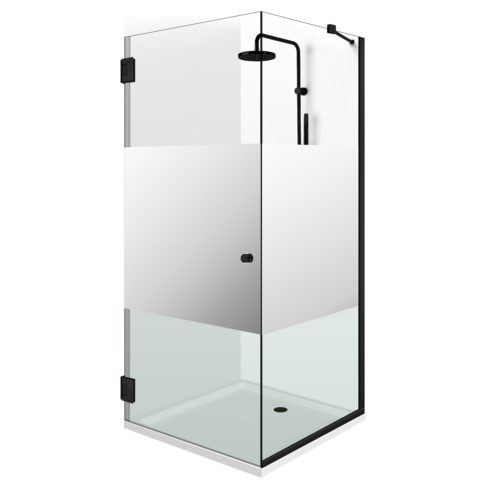Cabine de douche avec porte battante #Clair