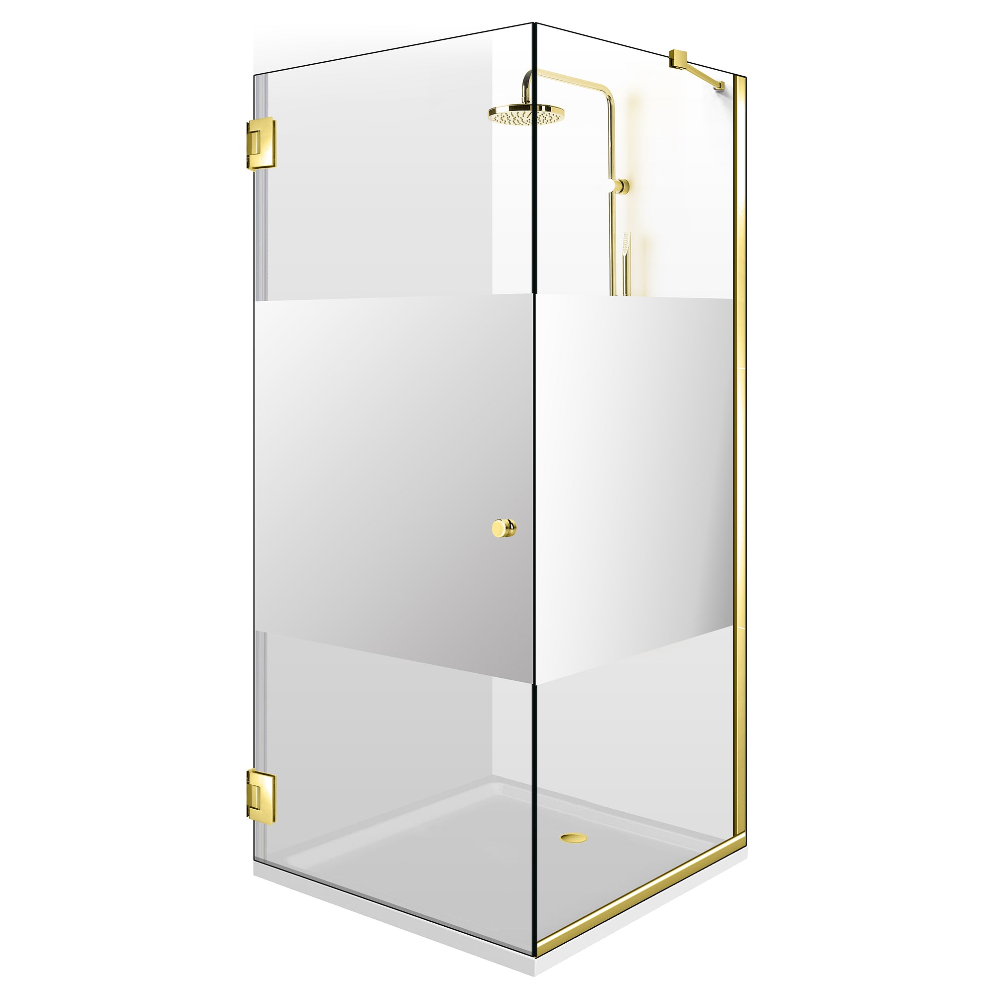 Shower enclosure with swing door #Clear