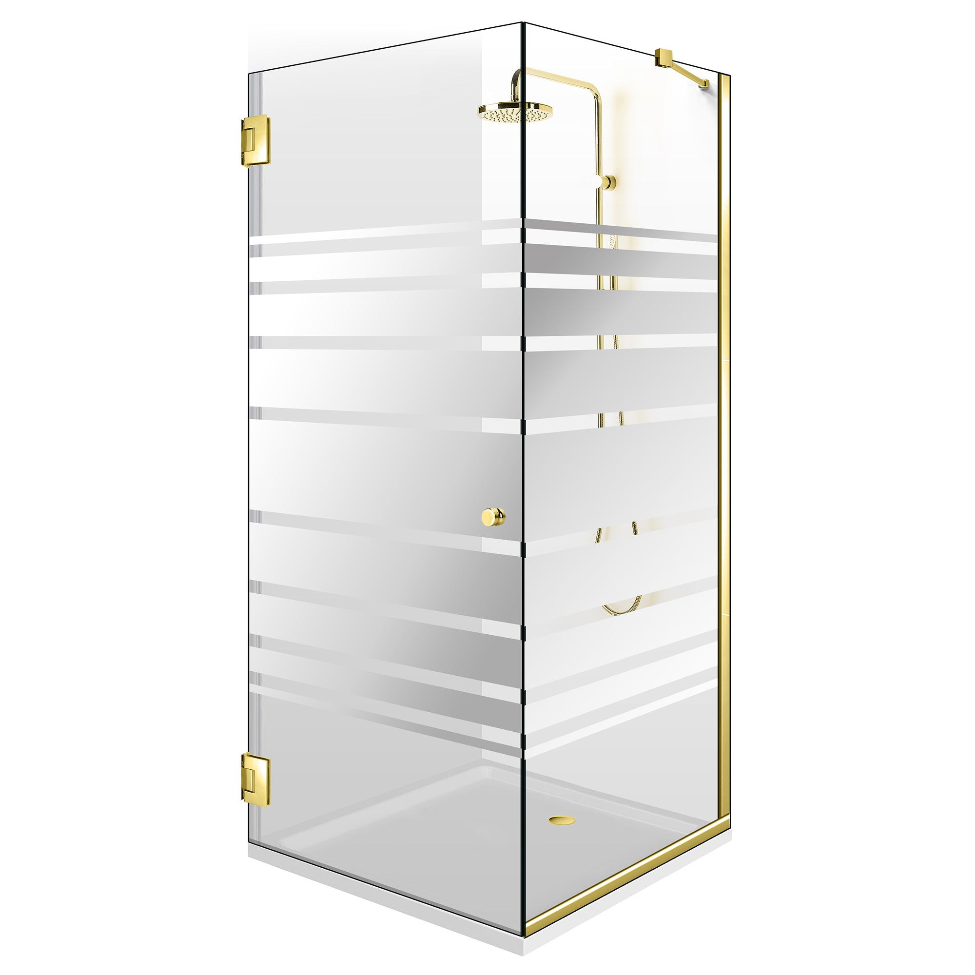 Shower enclosure with swing door #Clear