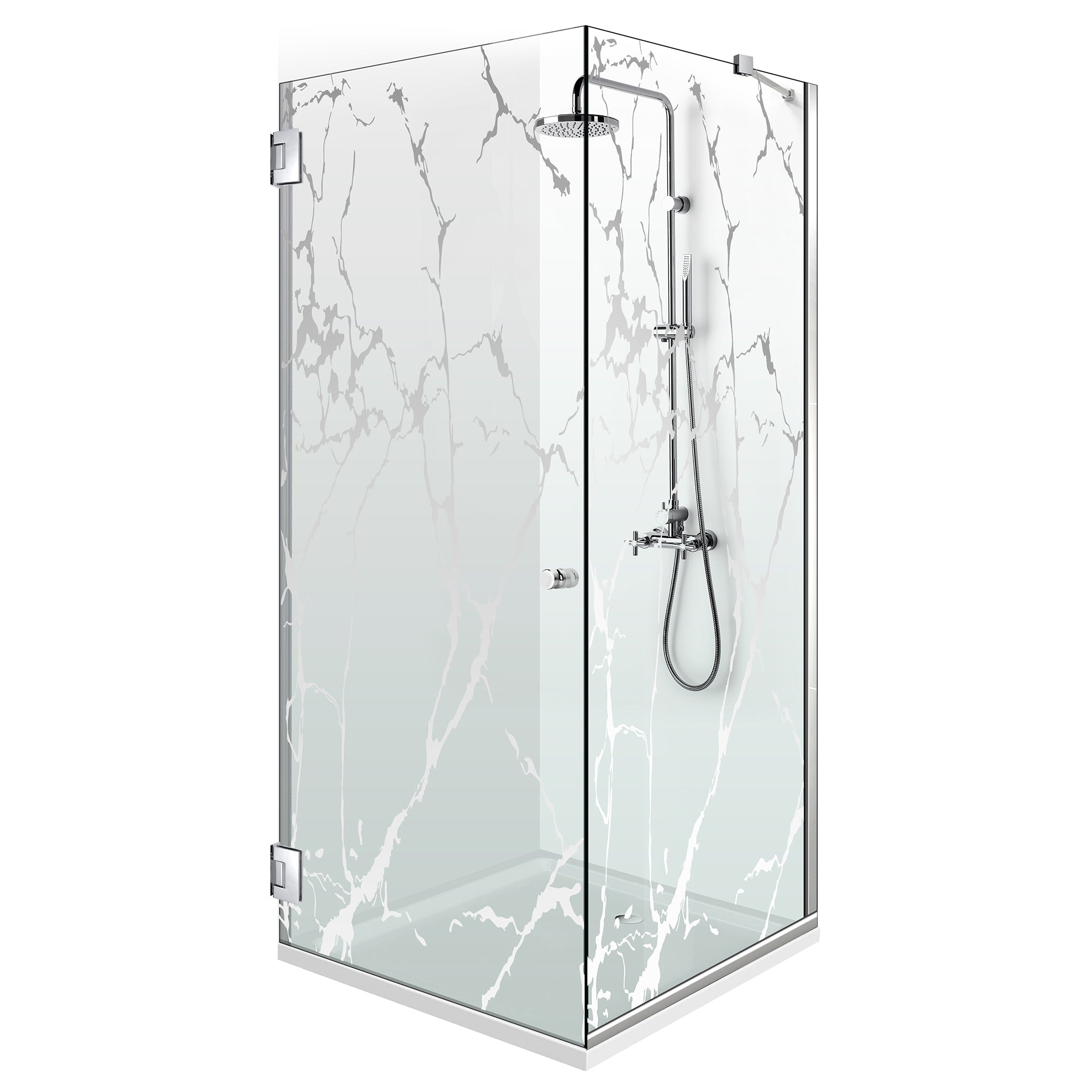 Cabine de douche avec porte battante #Clair