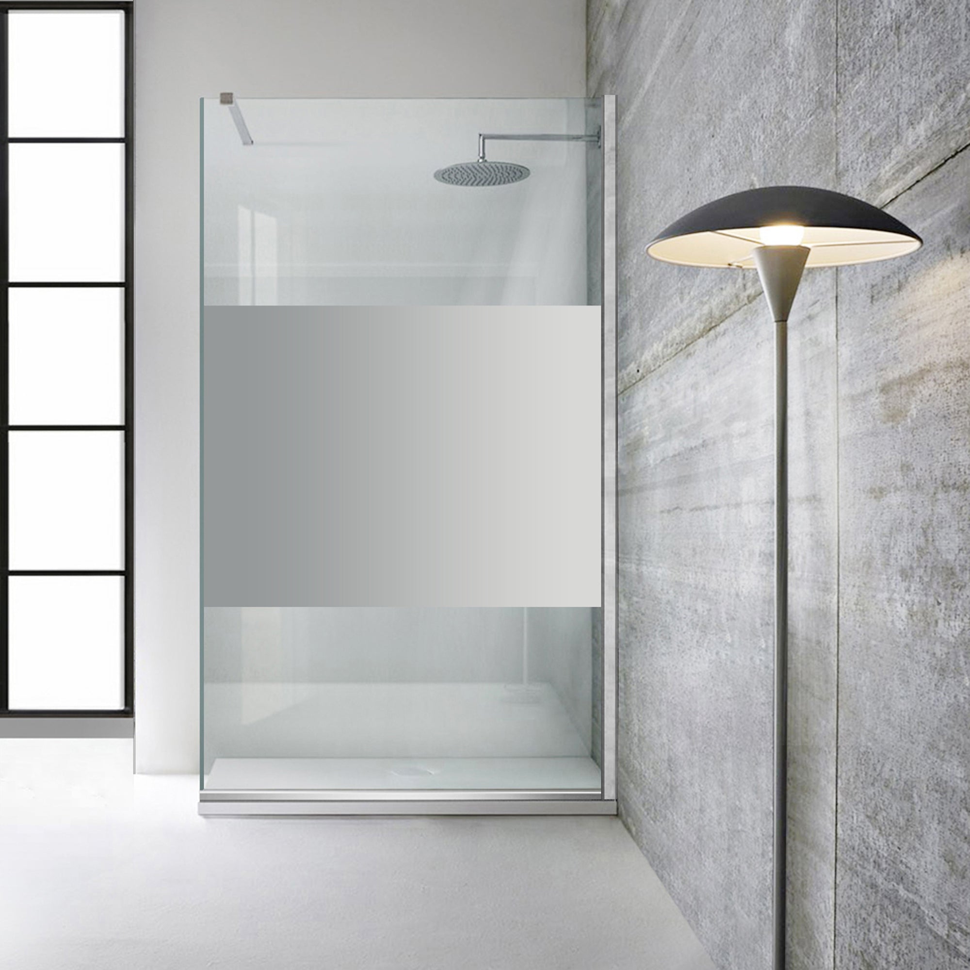 Paravan dus Walk-in, Perete dus Inox, #Clara #Víztiszta