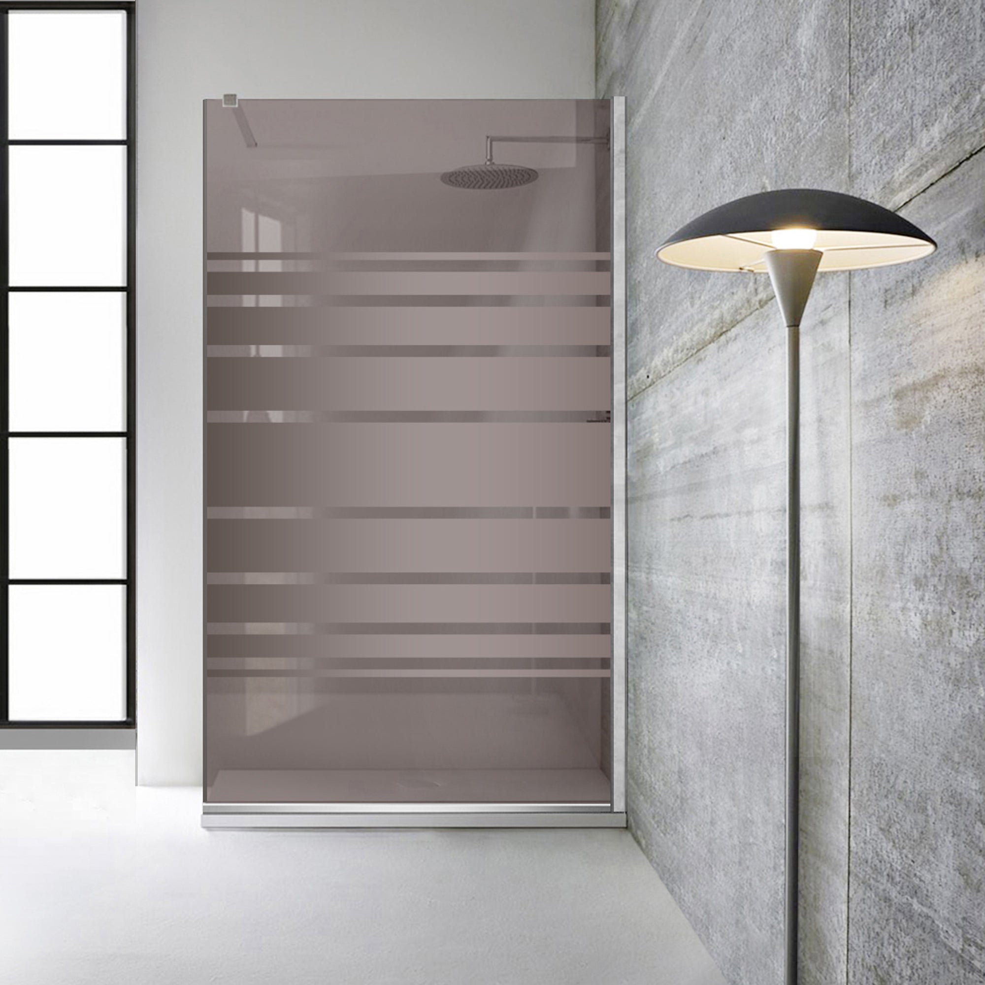 Paravan dus Walk-in, Perete dus Inox, #Bronz #Bronz