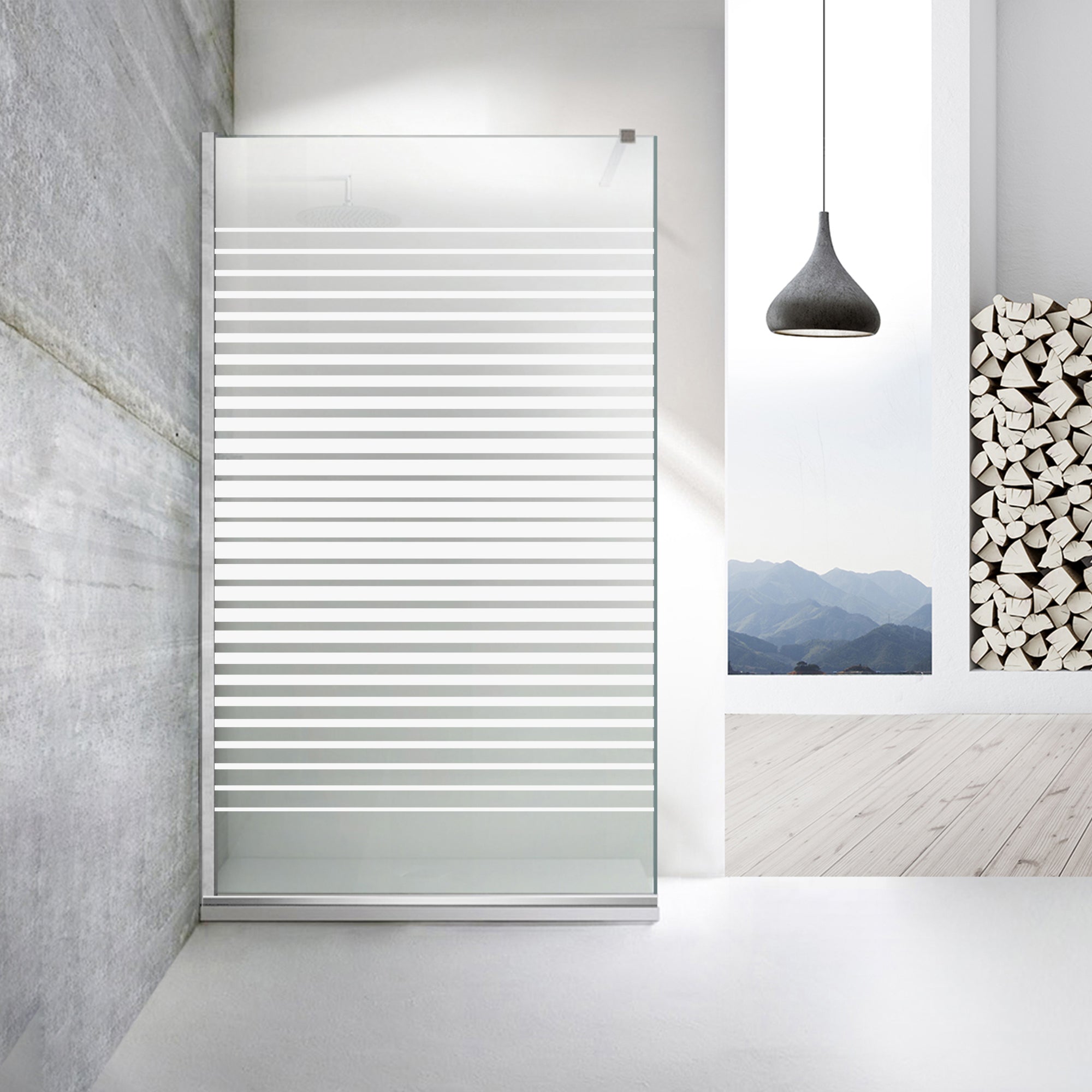 Paravan dus Walk-in, Perete dus Inox, #Mata #Matt