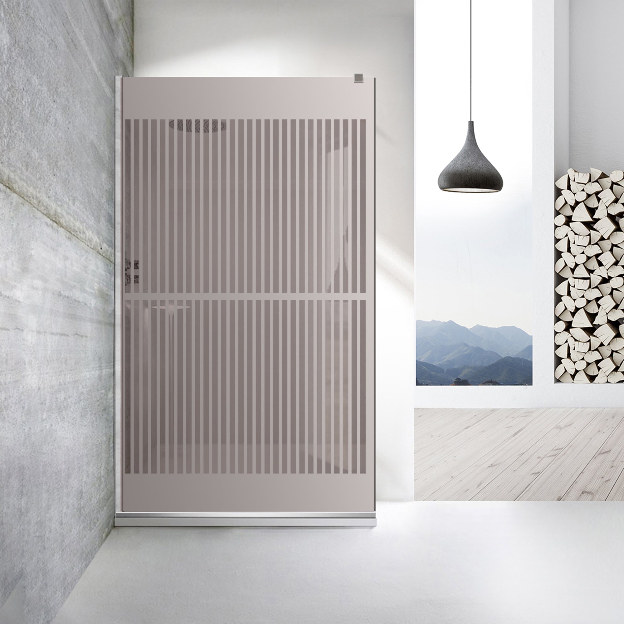 Paravan dus Walk-in, Perete dus Inox, #Bronz #Bronz