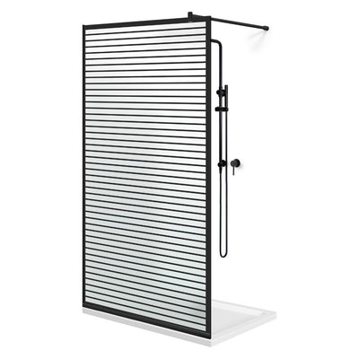 Paravan dus Walk-in, Perete dus  Negru, #Mat #Matt