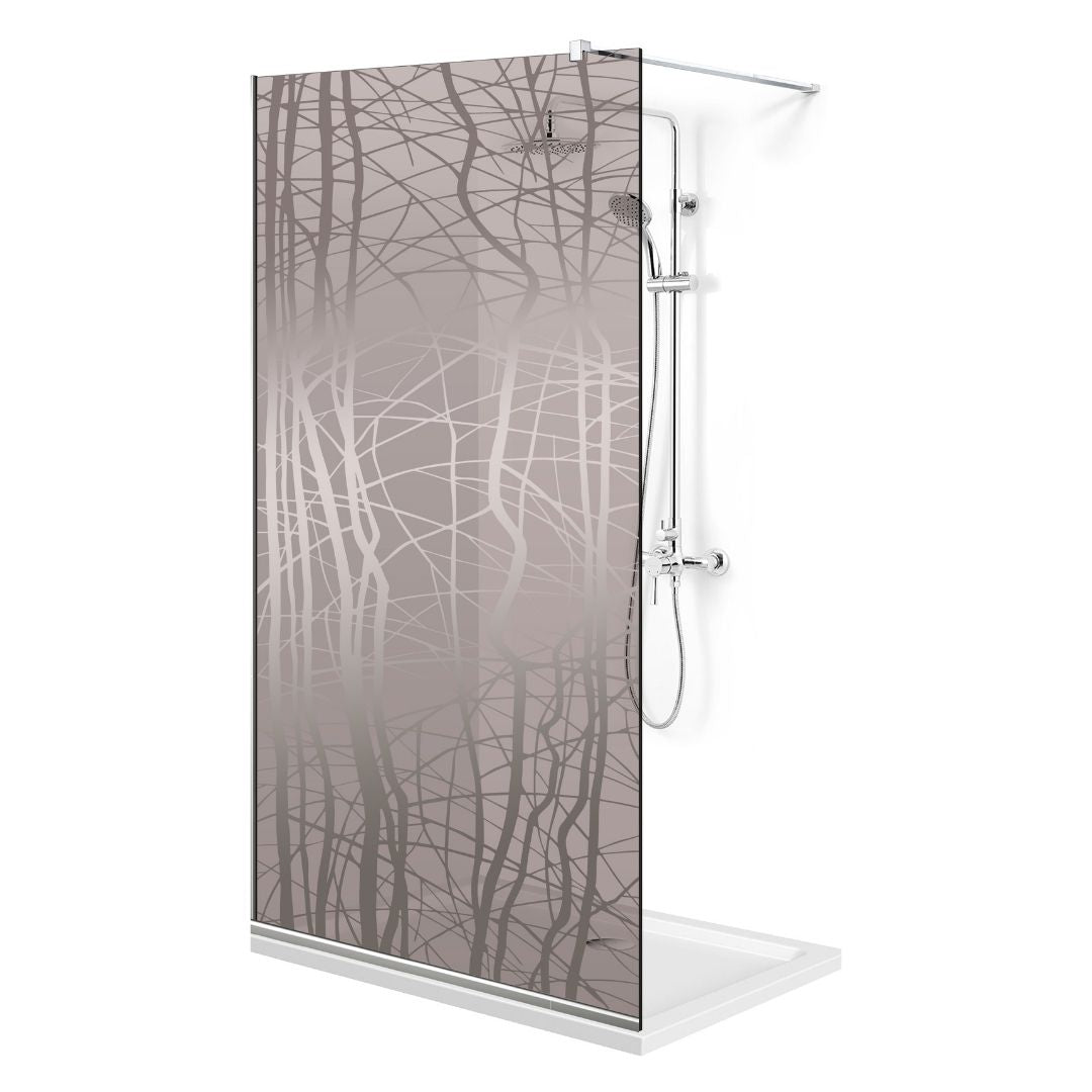 Paravan dus Walk-in, Perete dus  Inox, #Bronz #Bronz