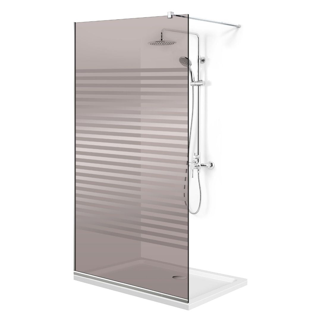 Paravan dus Walk-in, Perete dus  Inox, #Bronz #Bronz
