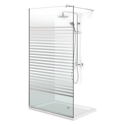Paravan dus Walk-in, Perete dus  Inox, #Clara #Víztiszta