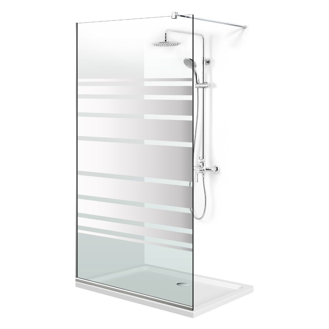 Paravan dus Walk-in, Perete dus  Inox, #Clara #Víztiszta