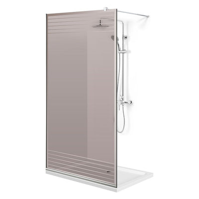 Paravan dus Walk-in, Perete dus  Inox, #Bronz #Bronz